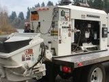 AAA Concrete Pumping truck-mounted line pump on a job site
