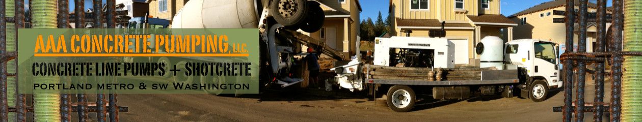 AAA Concrete Pumping truck-mounted line pump on a job site
