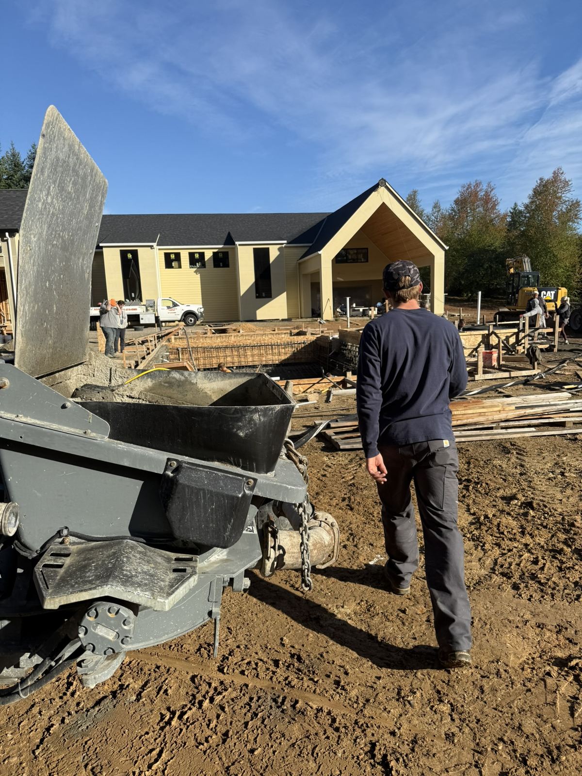 AAA Concrete Pumping truck-mounted line pump on a job site